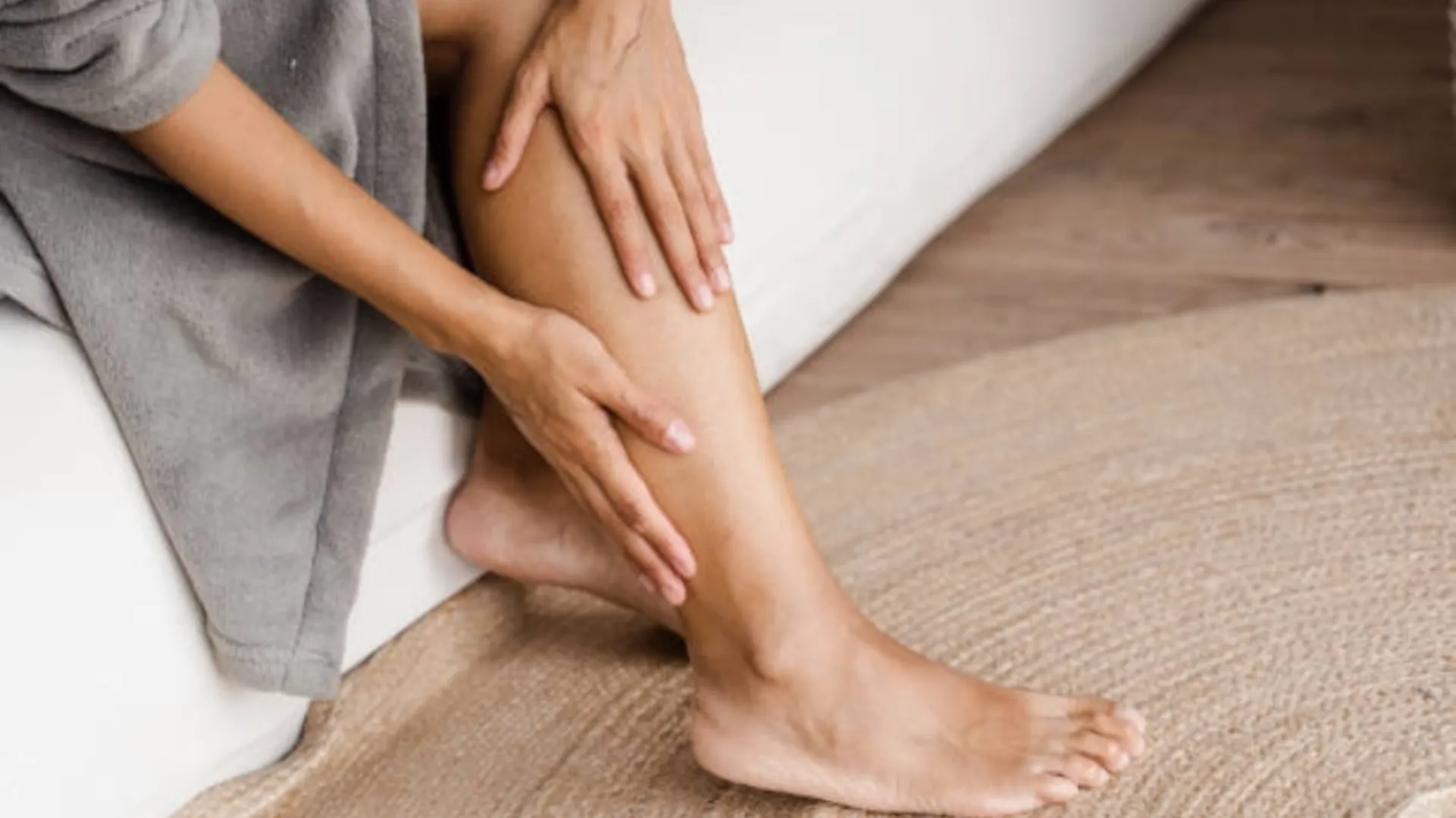 A young woman has ankle pains.